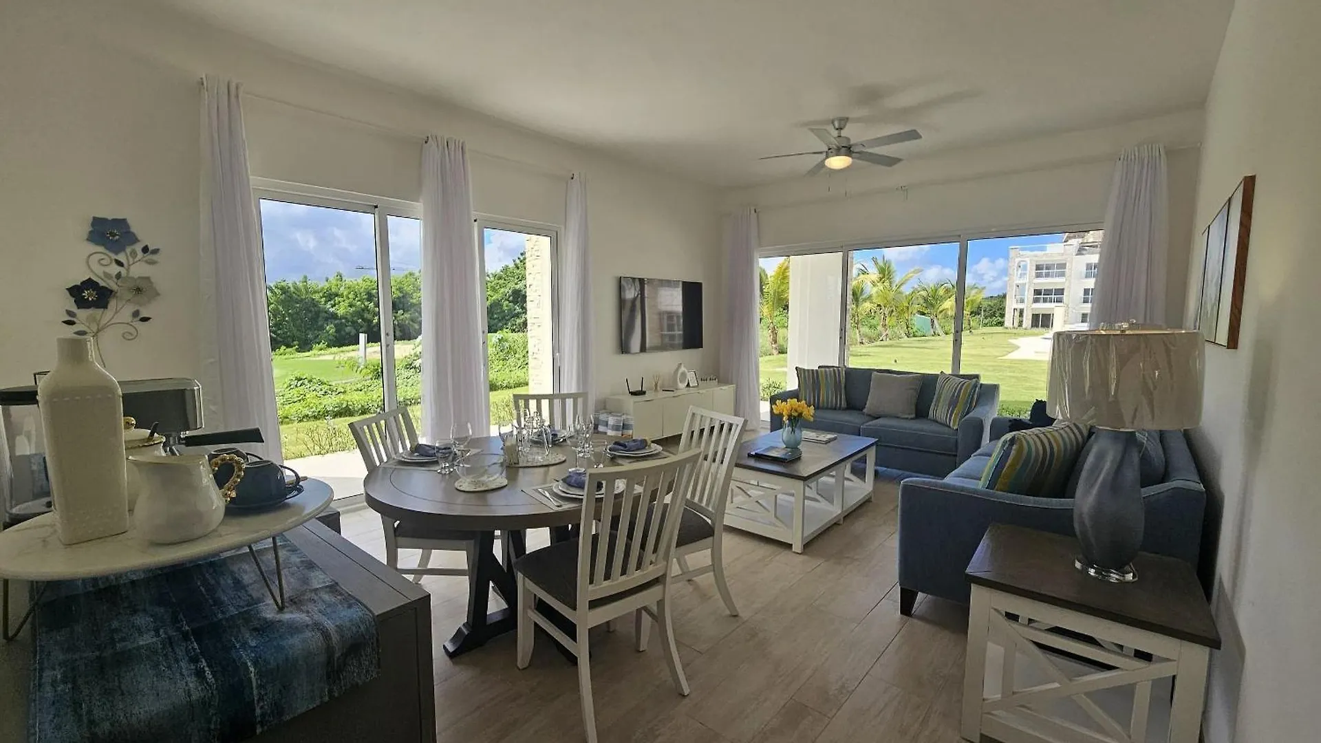 Relaxing 2Bdr Condo Overlooking Hard Rock Golf 蓬塔卡纳 公寓